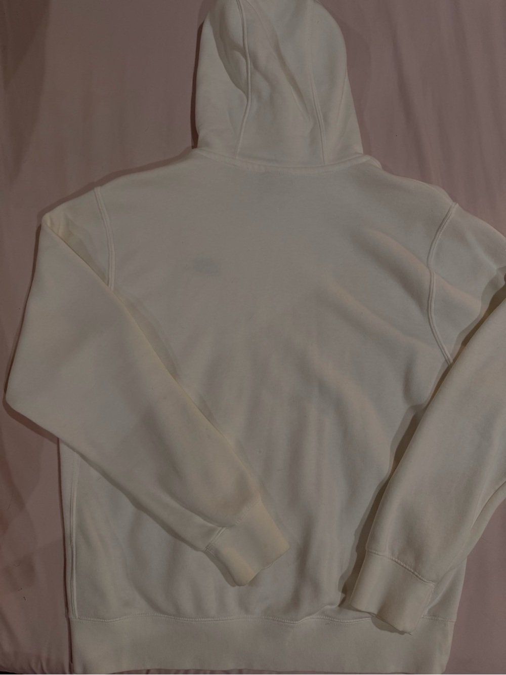 Nike Cream Pullover Hoodie with Black Swoosh - Picture 4 of 11